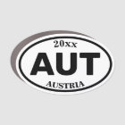 AUT Austria Country Code 3 Letter Custom Oval