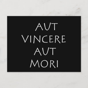 Aut vincere aut mori postcard