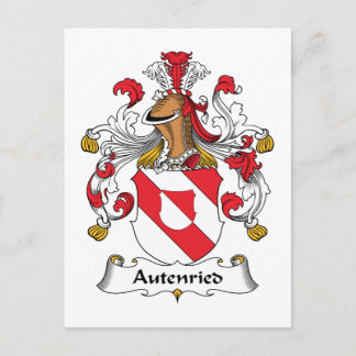 Autenried Family Crest Postcard