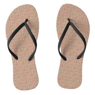 Authentic 1940s Muted Burgundy Floral Sprig Jandals