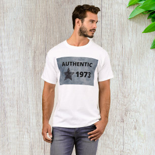 Authentic 1973 Vintage Birthday with Grunge Star  T-Shirt