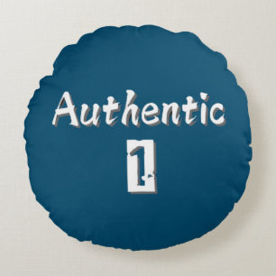 Authentic 1 Round Pillow