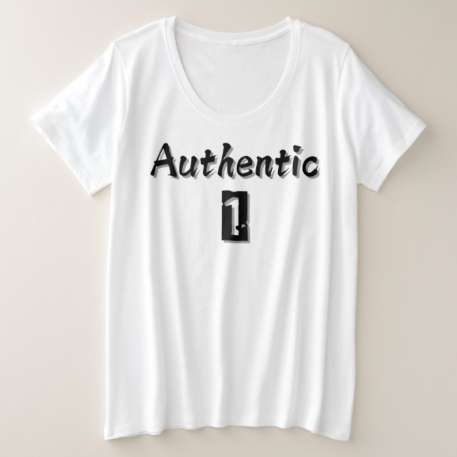 Authentic 1 T-Shirt Plus Size T-Shirt (Design Front)