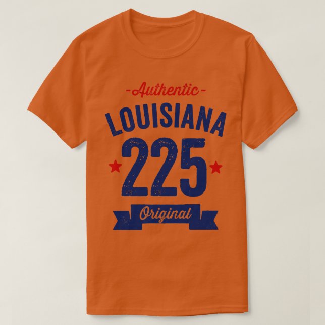 Authentic  225 Area Code T-Shirt (Design Front)