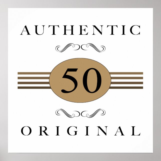 Authentic 50th Birthday Poster (Front)
