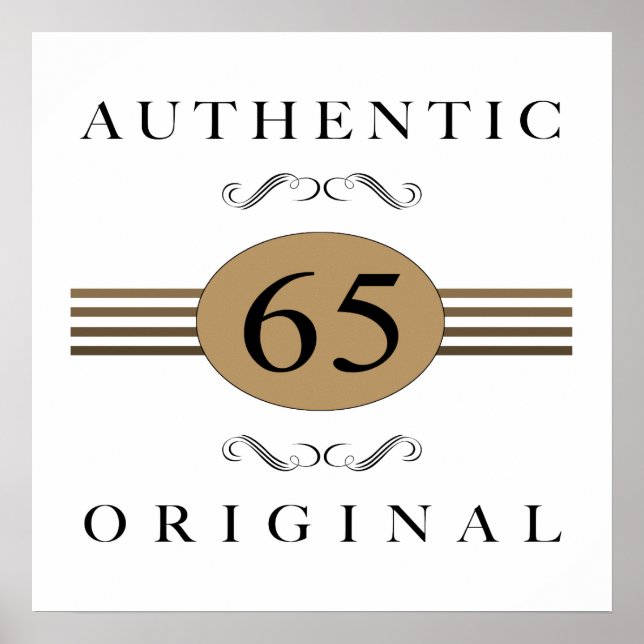 Authentic 65th Birthday Poster (Front)