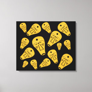 authentic abstract modern mask  canvas print
