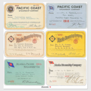 Authentic Alaska and Pacific Steamship Pass 1900s