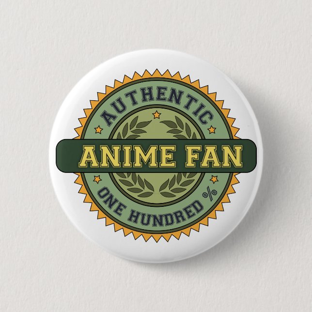 Authentic Anime Fan 6 Cm Round Badge (Front)