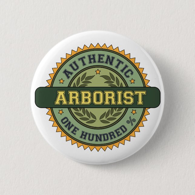 Authentic Arborist 6 Cm Round Badge (Front)