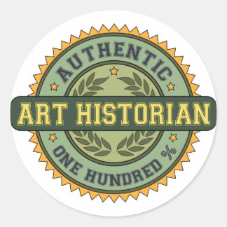 Authentic Art Historian Classic Round Sticker