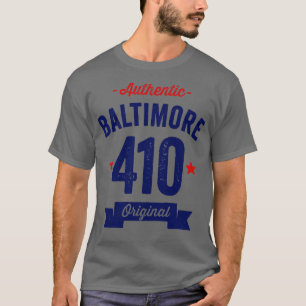 Authentic Baltimore 410 Area Code T-Shirt