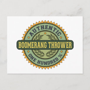 Authentic Boomerang Thrower Postcard
