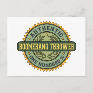 Authentic Boomerang Thrower Postcard