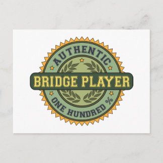 Authentic Bridge Player Postcard