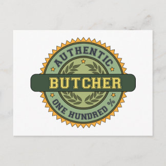 Authentic Butcher Postcard