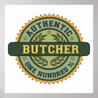 Authentic Butcher Poster