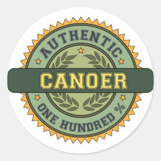 Authentic Canoer Classic Round Sticker