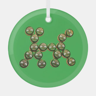 🐶 Authentic Chang Beer Cap Dog Glass Tree Decoration