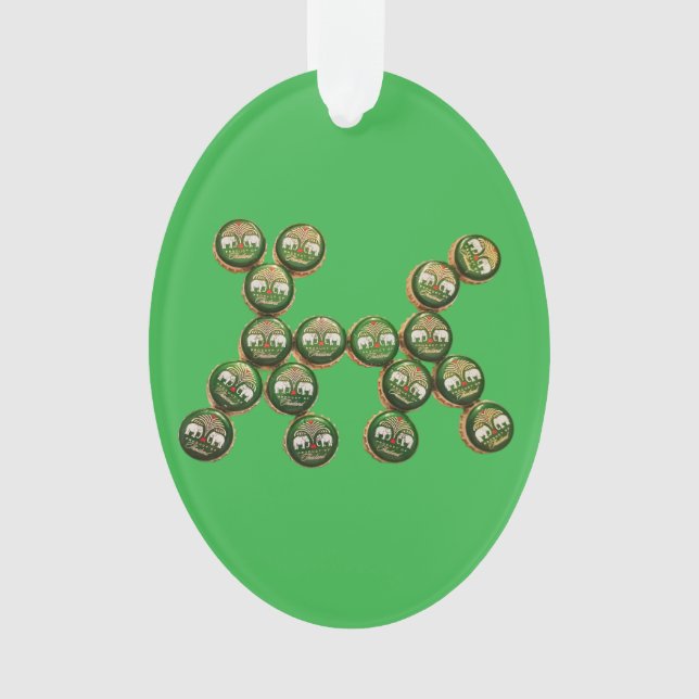 ​🐶 Authentic Chang Beer Cap Dog Ornament (Front)