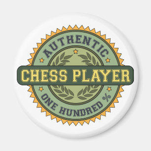 Authentic Chess Player Magnet