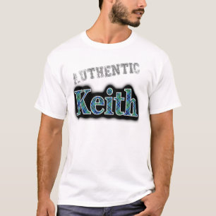 Authentic Clan Keith Tartan Name Design T-Shirt