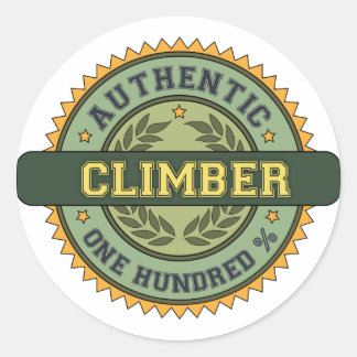Authentic Climber Classic Round Sticker