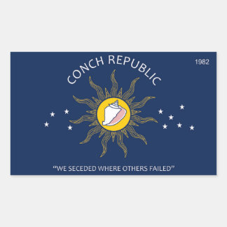 Authentic Conch Republic AVOID FAKES Rectangular Sticker