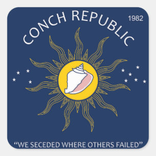 Authentic Conch Republic AVOID FAKES Square Sticker