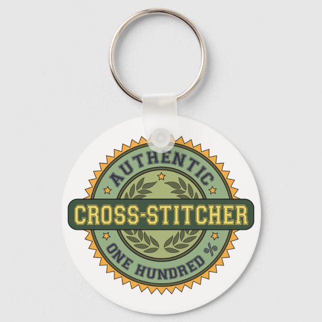 Authentic Cross-stitcher Key Ring (Front)