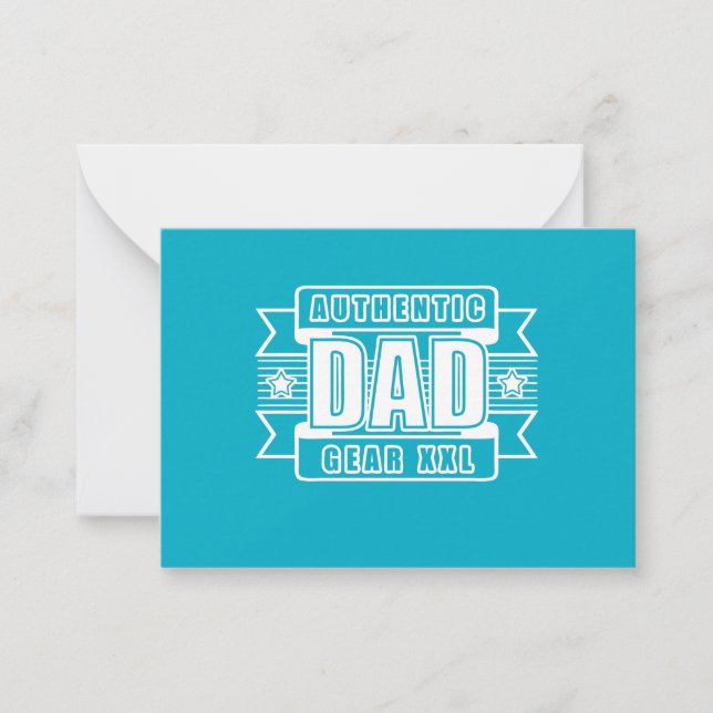 Authentic DAD - Flat Note Card (Front)