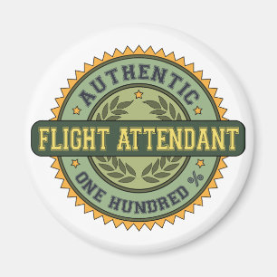 Authentic Flight Attendant Magnet