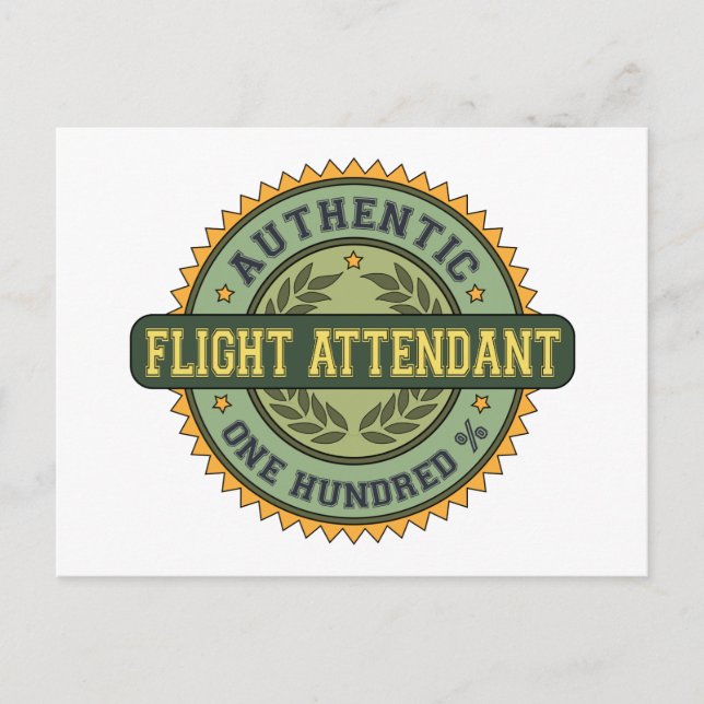 Authentic Flight Attendant Postcard (Front)