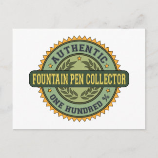 Authentic Fountain Pen Collector Postcard