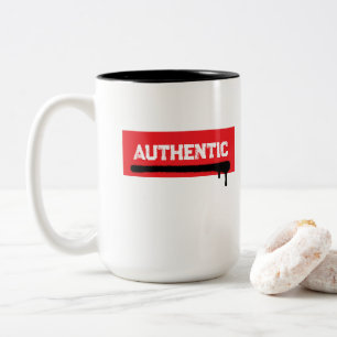 AUTHENTIC Graffiti Street - Bold Red Box Drip Art Two-Tone Coffee Mug