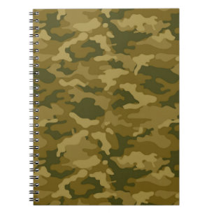 Authentic Green Army Military Camo Camouflage Spiral Notebook