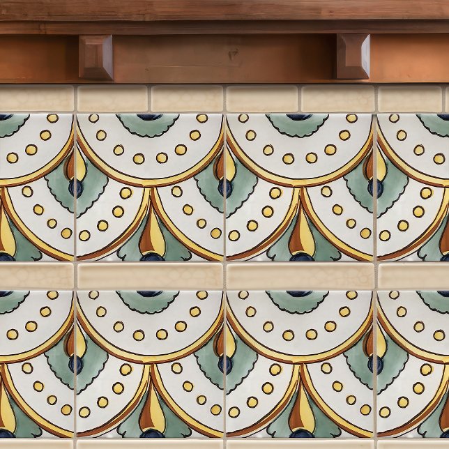 Authentic Hand Painted Floral Majolica Spain Tile (Creator Uploaded)