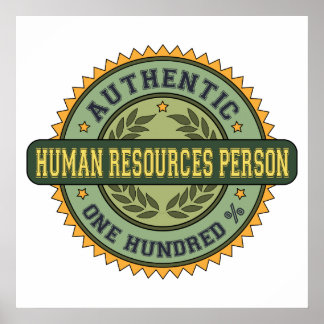 Authentic Human Resources Person Poster