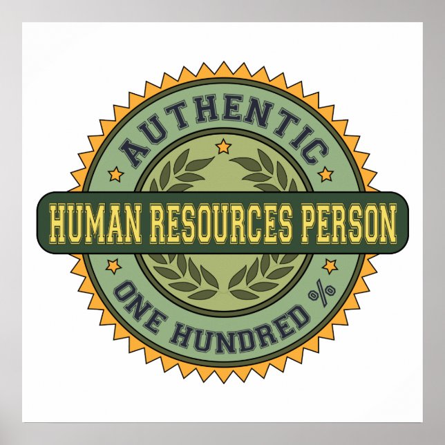 Authentic Human Resources Person Poster (Front)
