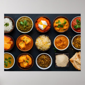 Authentic Indian Cuisine Variety Poster