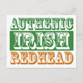 Authentic Irish Redhead Postcard