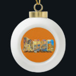 Authentic Japan Retro Vintage Style   Ceramic Ball Christmas Ornament<br><div class="desc">The Authentic Retro Vintage Japan Style with its japanese-infused designs and colours will surely put you in a magical mood. This design is for true lovers of japan culture who would want to share their love for the beautiful country with the rest of the world!</div>