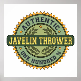 Authentic Javelin Thrower Poster