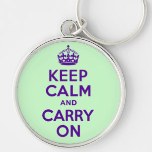 Authentic Keep Calm And Carry On Purple best price Key Ring