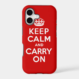 Authentic Keep Calm And Carry On Red and White