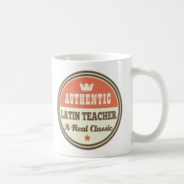 Authentic Latin Teacher Vintage Gift Idea Coffee Mug (Right)