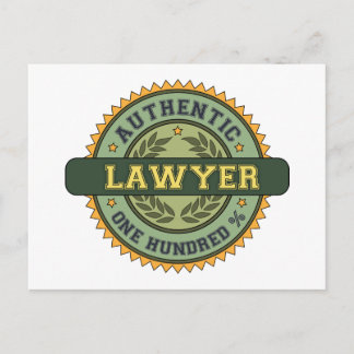 Authentic Lawyer Postcard