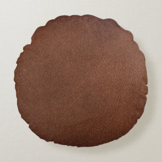 Authentic leather texture, genuine background. round cushion