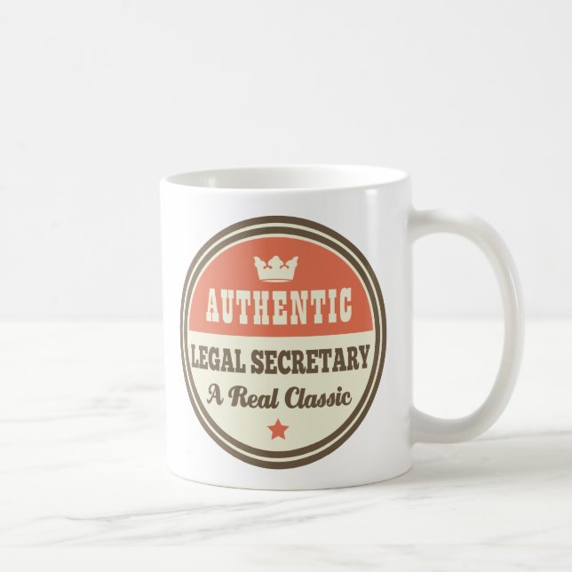 Authentic Legal Secretary Vintage Gift Idea Coffee Mug (Right)