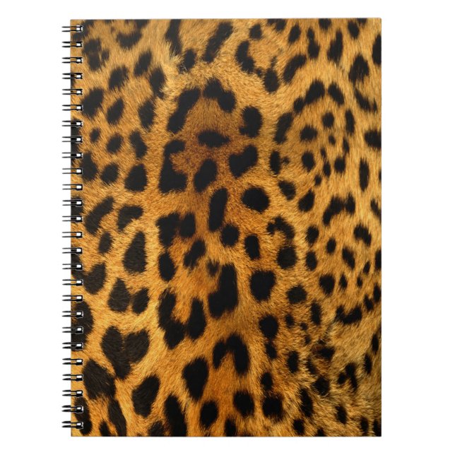 Authentic Leopard Fur Texture Notebook (Front)